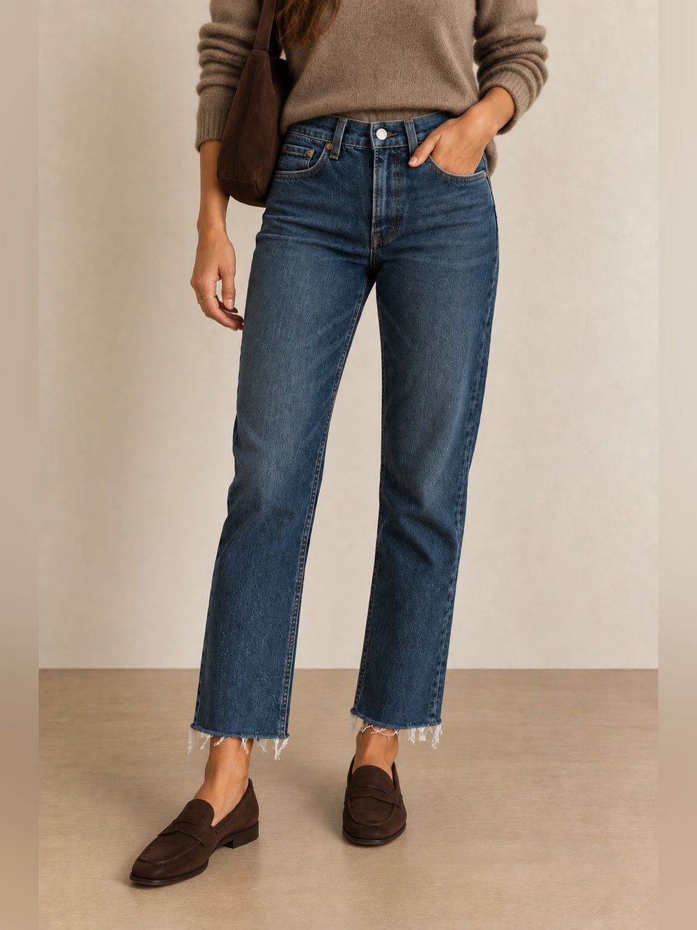 AGOLDE Kye Mid Rise Straight Crop Jeans Raw Hem – Size 23